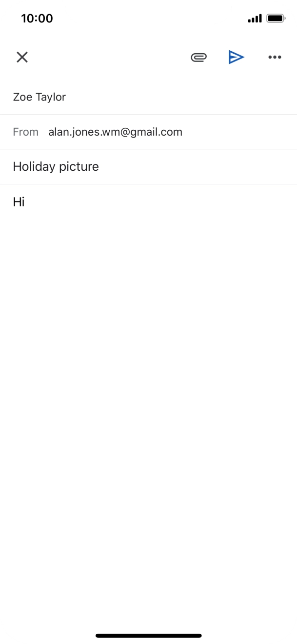 Press the send icon.