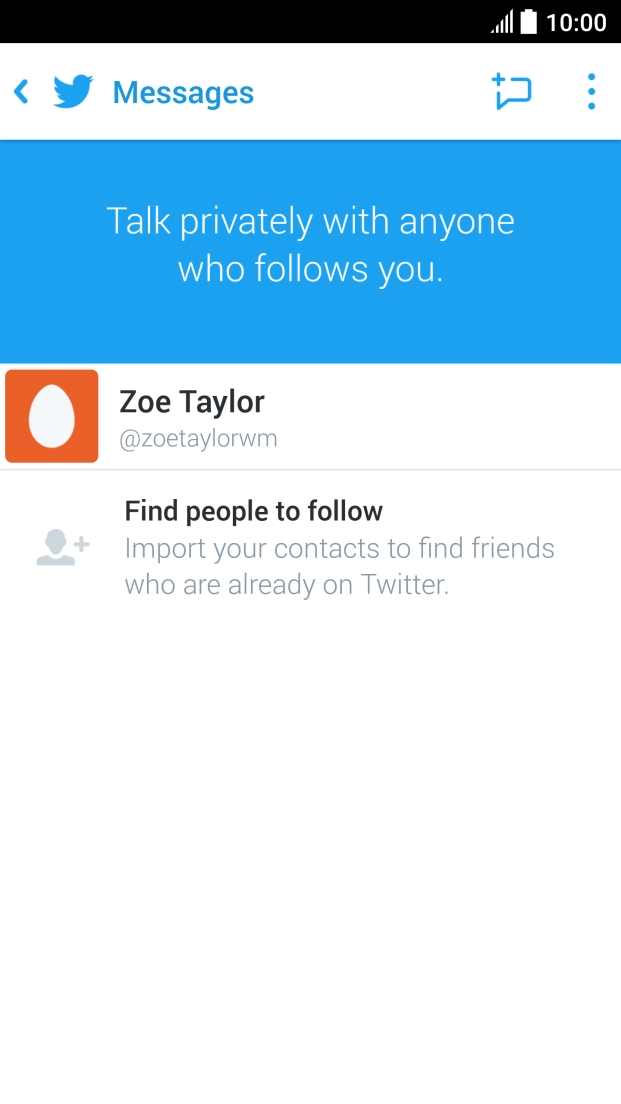 Press the new message icon.