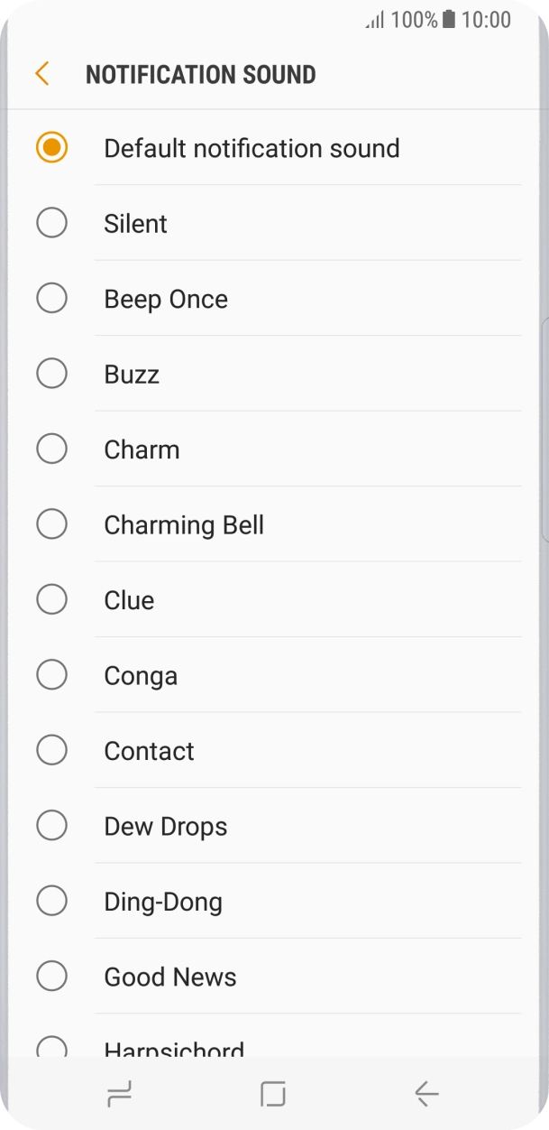 Press the different message tones to hear them.