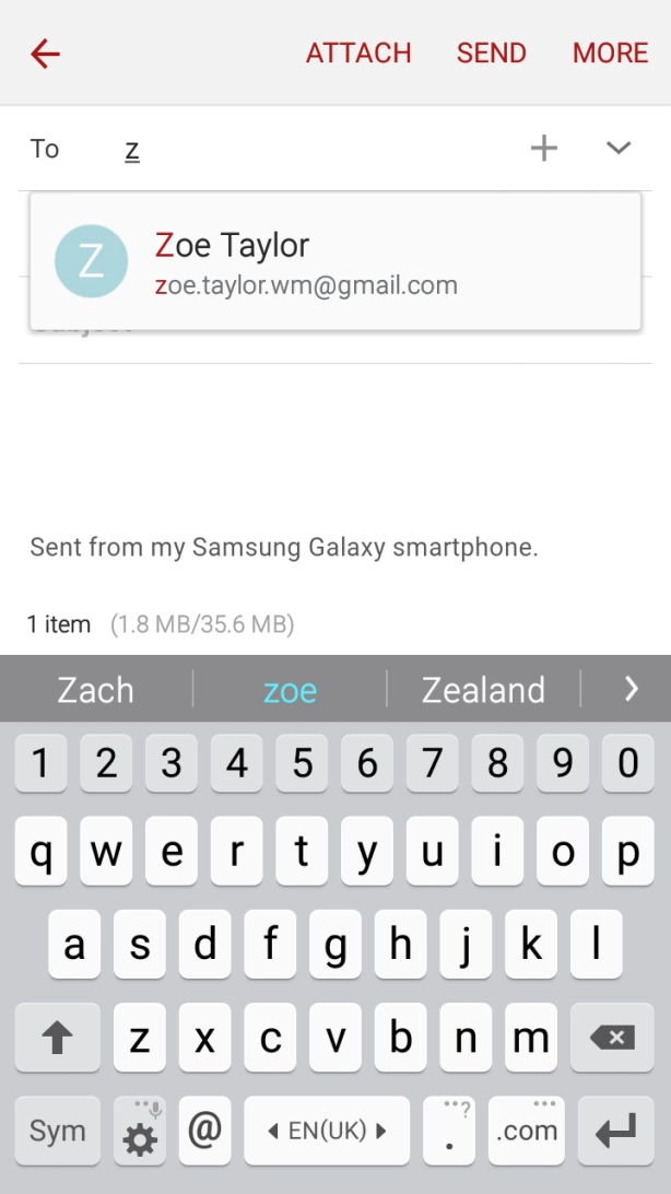 Press the required contact.