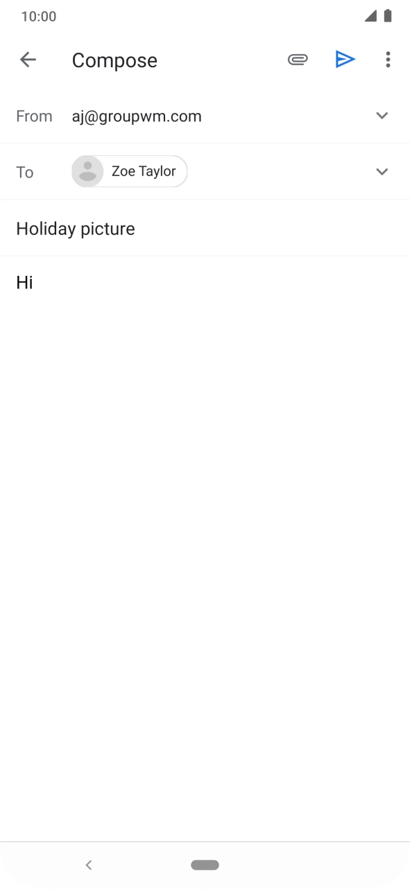 Press the attachment icon.
