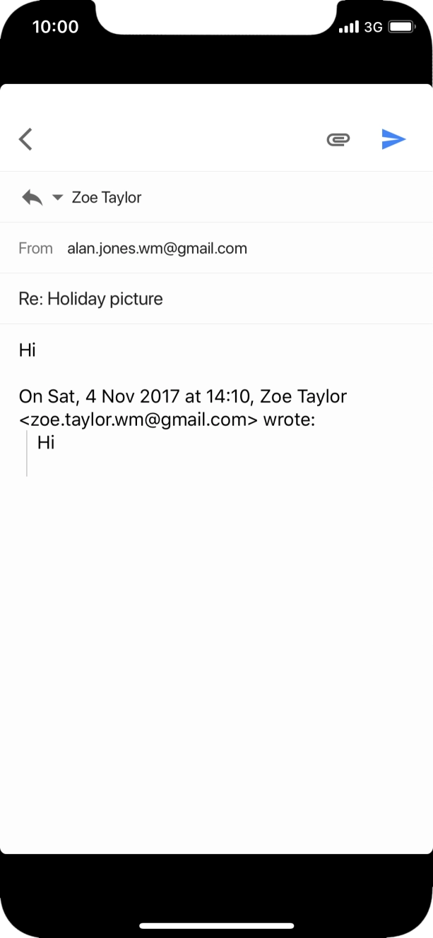 Write the required text and press the send icon. Write the required text and press the send icon.