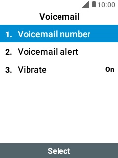 Select Voicemail number.