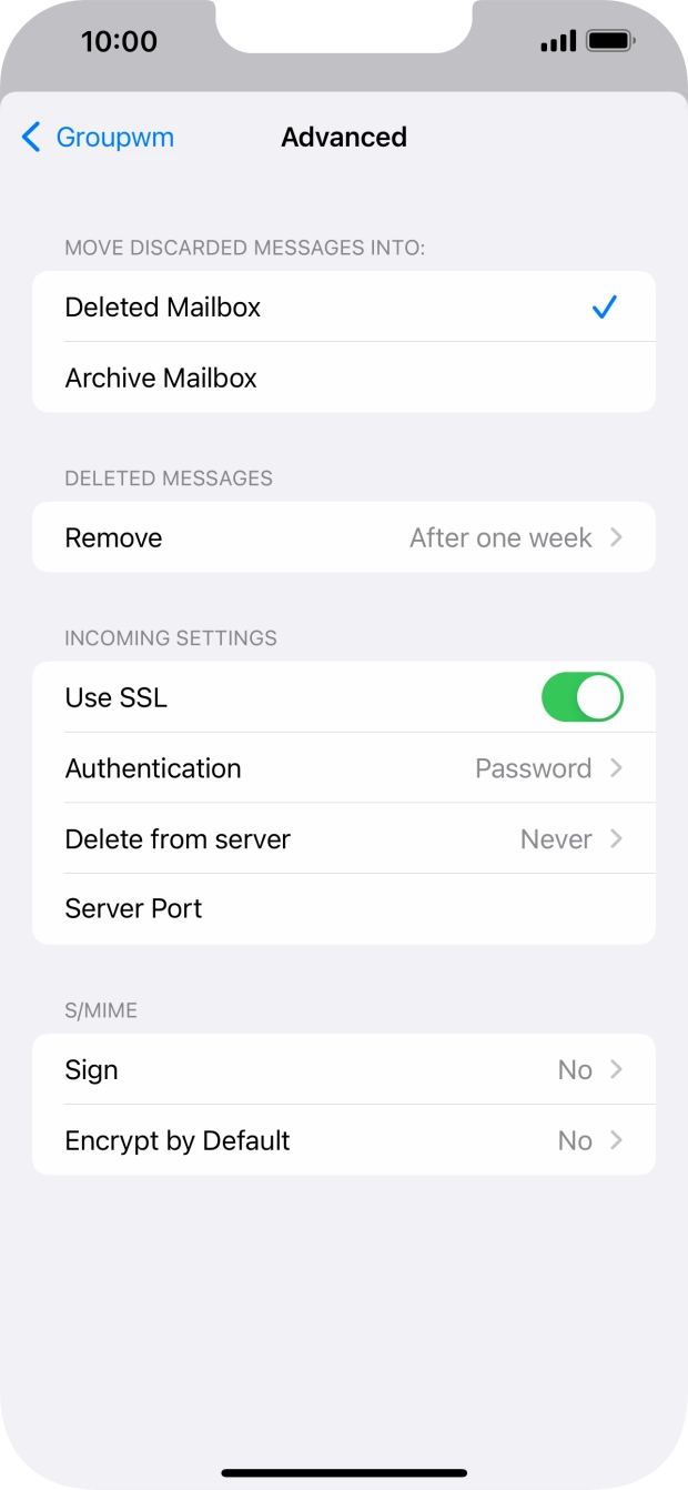 Press the indicator next to 