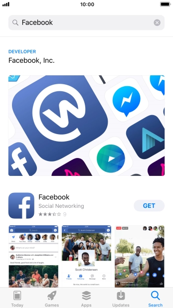 Press Facebook.