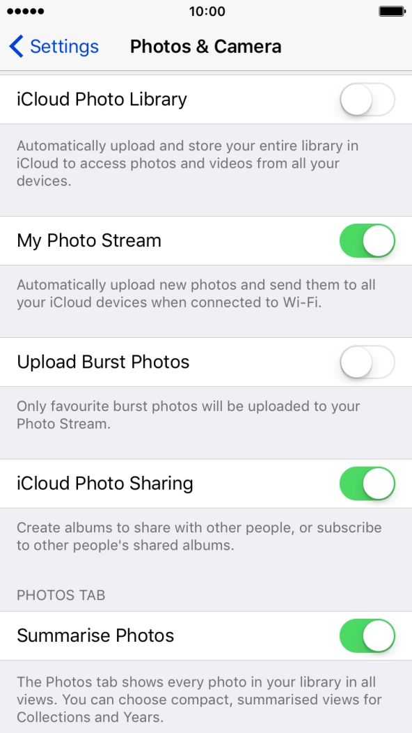 Press the indicator next to 