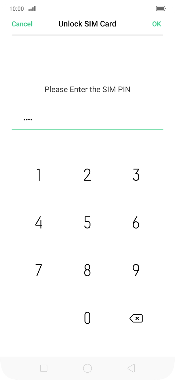 Key in your PIN and press OK.