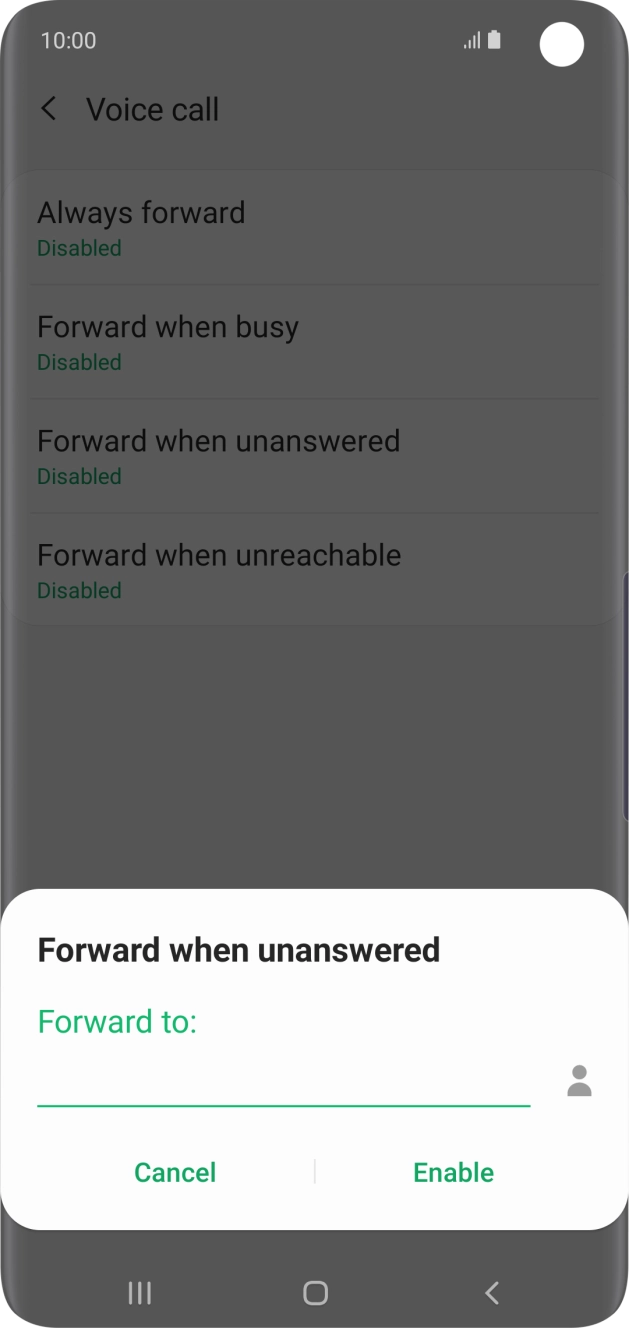 Key in +61101 and press Enable.