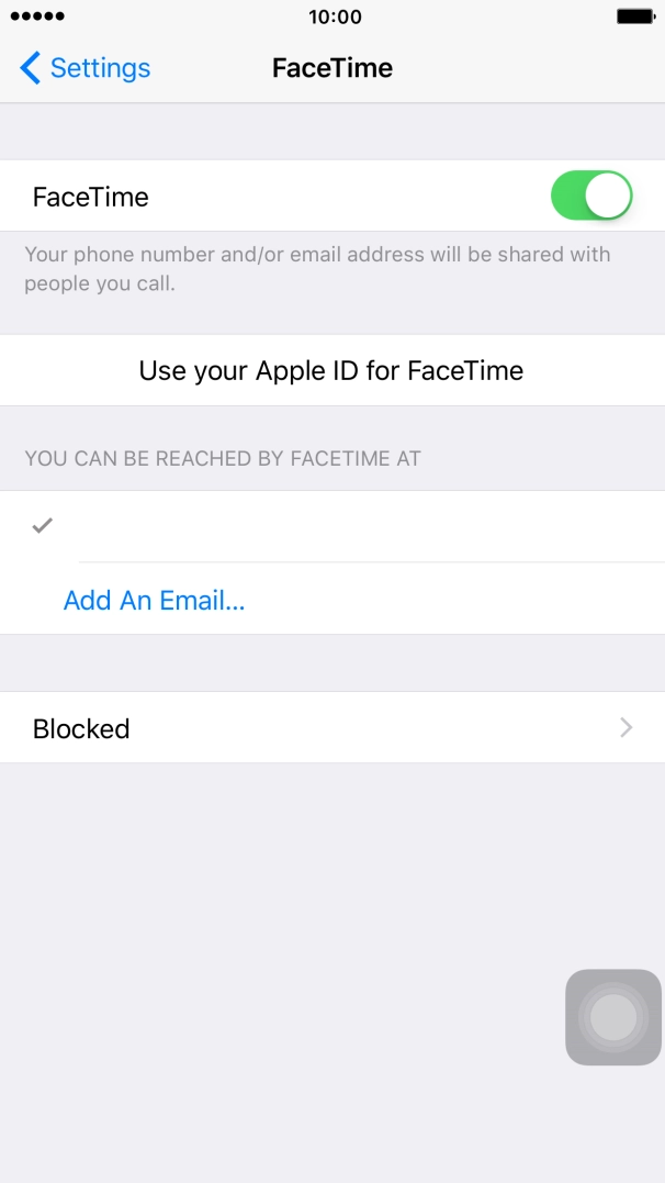 Press Use your Apple ID for FaceTime and follow the instructions on the screen to log on.
