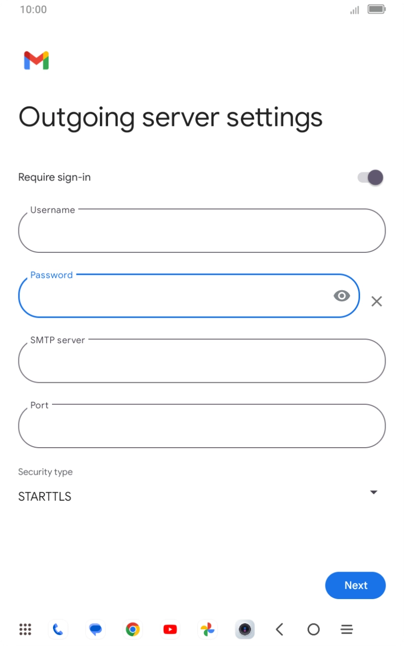 Press the field below 