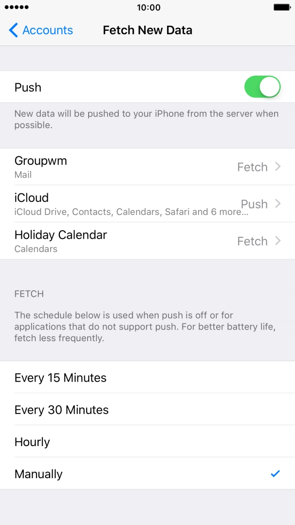 Press the indicator next to 