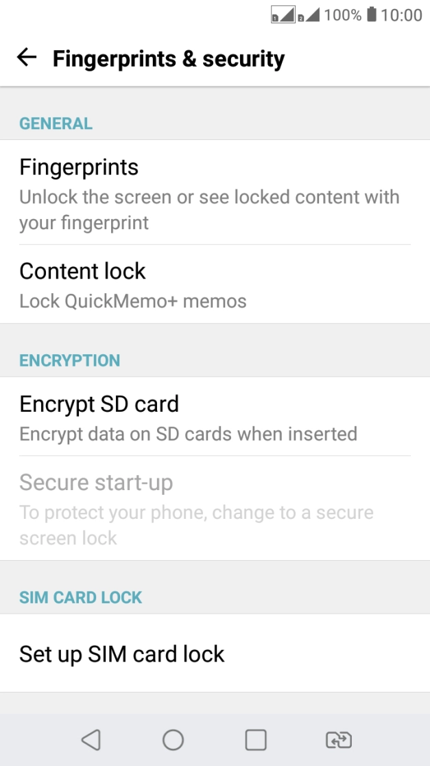 Press Set up SIM card lock.