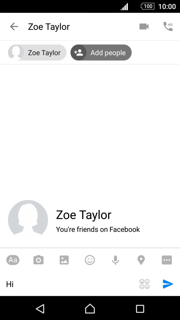 Write the required message and press the send icon.