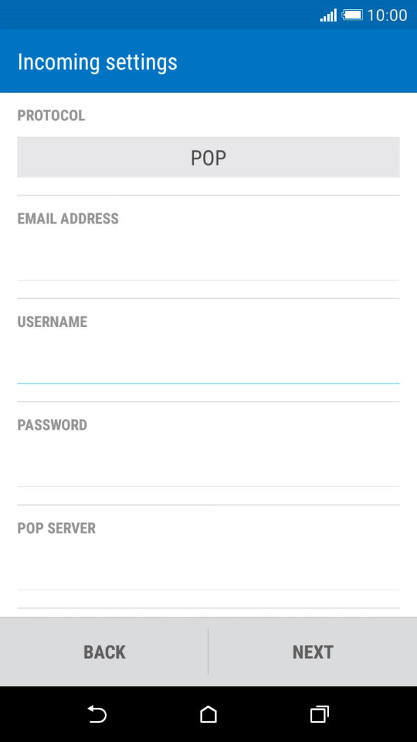 Press the field below 