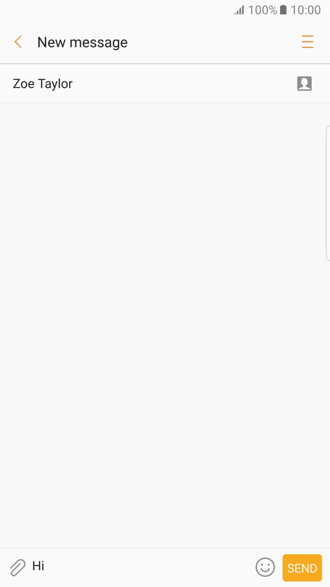 Press SEND when you've written your text message.