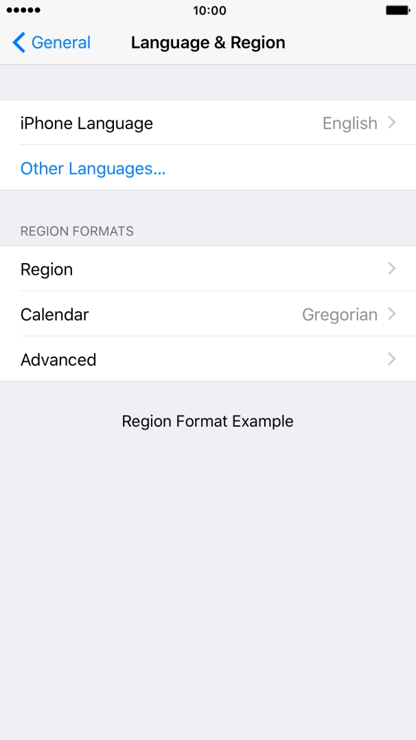 Press iPhone Language.