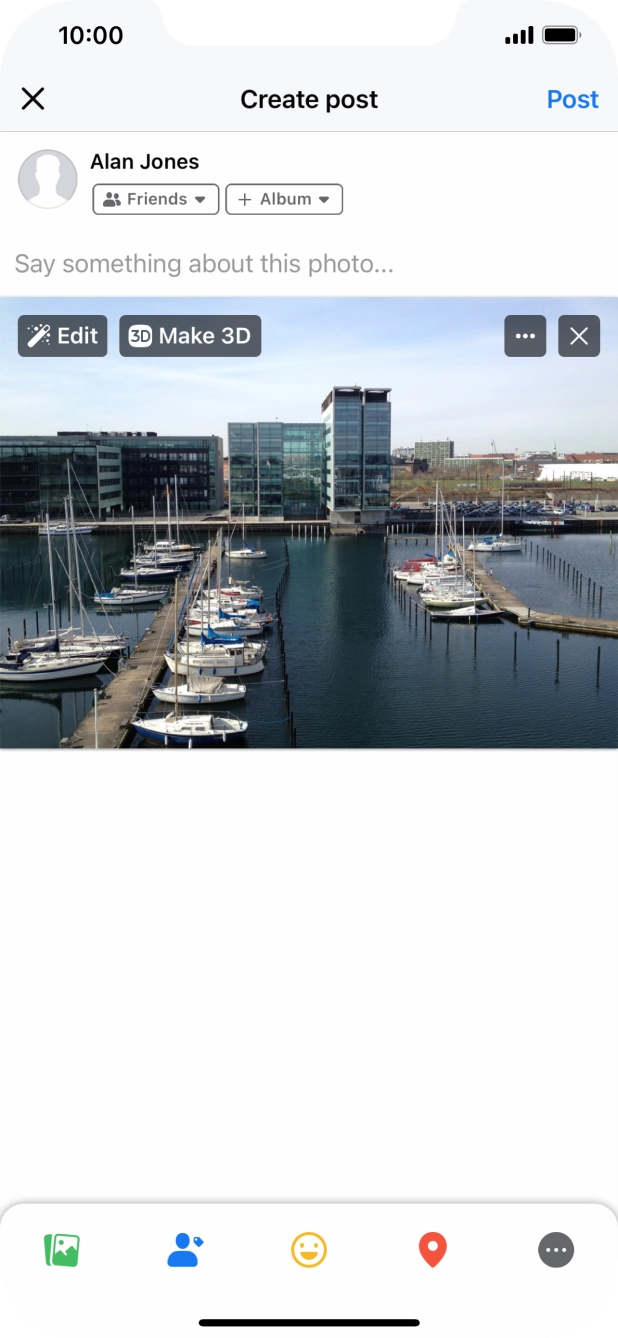 Press the text input field.