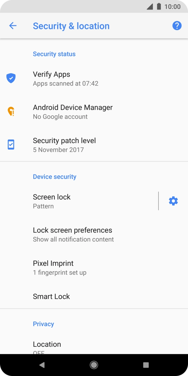 Press Screen lock and key in the current phone lock code.