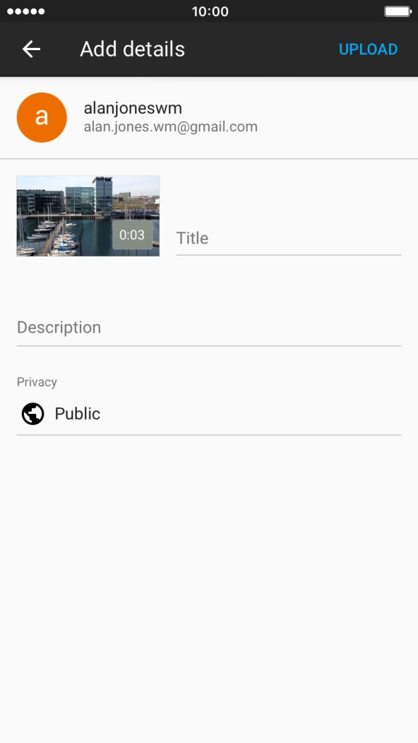 Press the text input field.