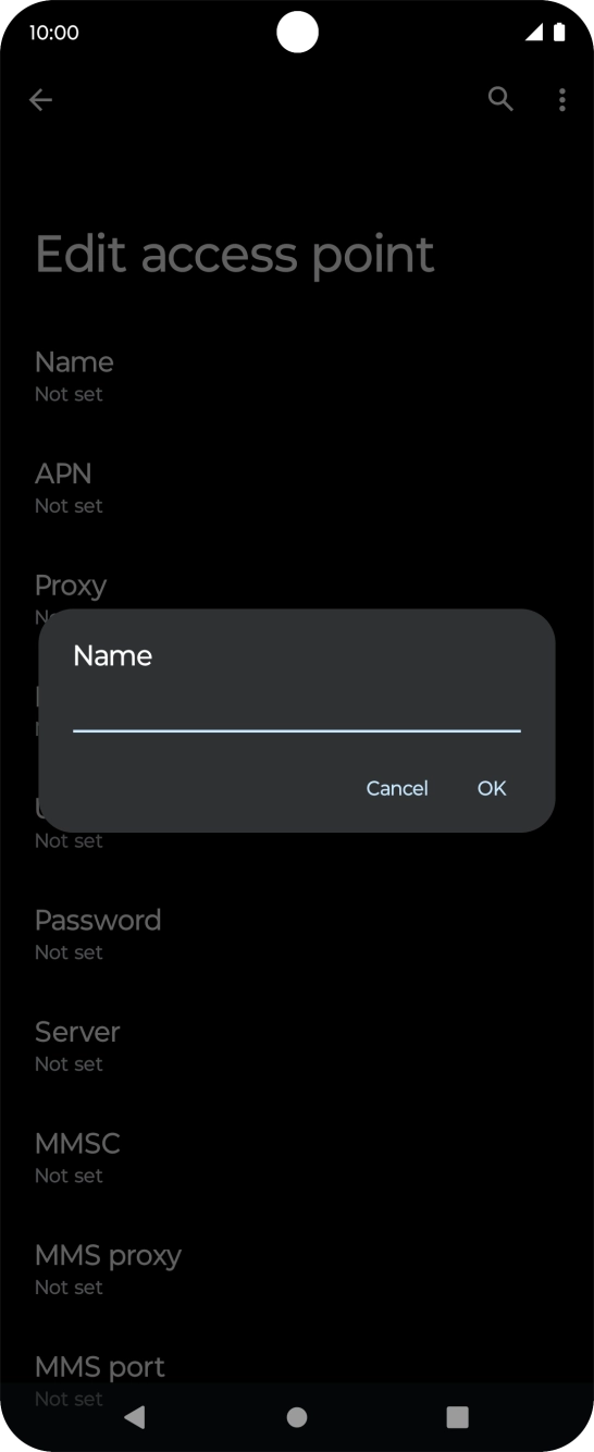 Key in Telstra Internet and press OK.
