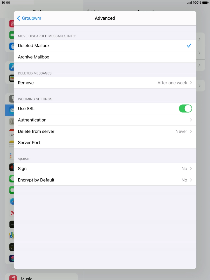 Press the indicator next to 