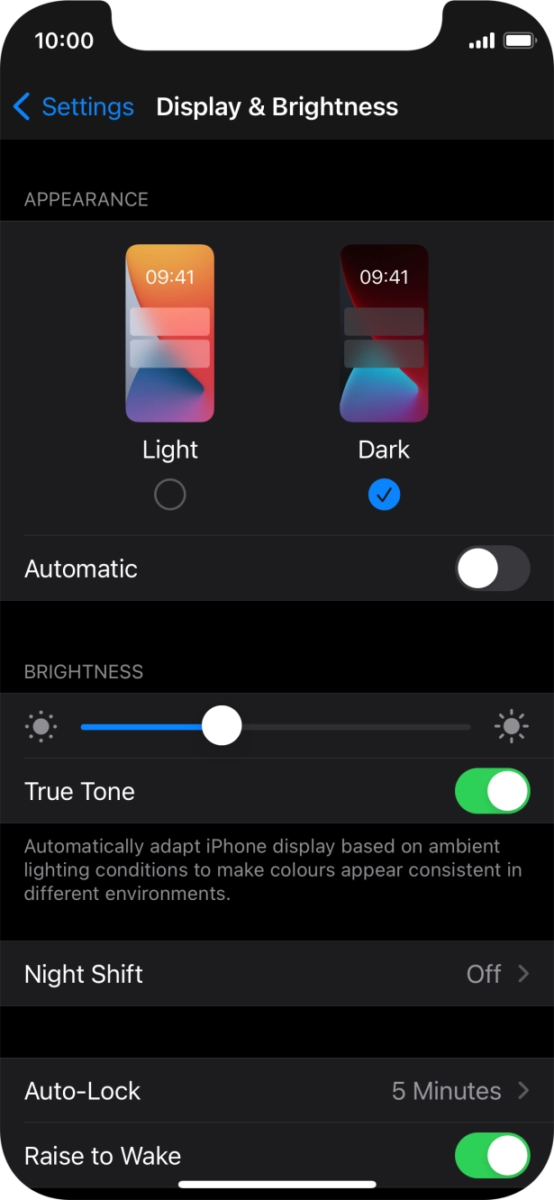 Press the indicator next to 
