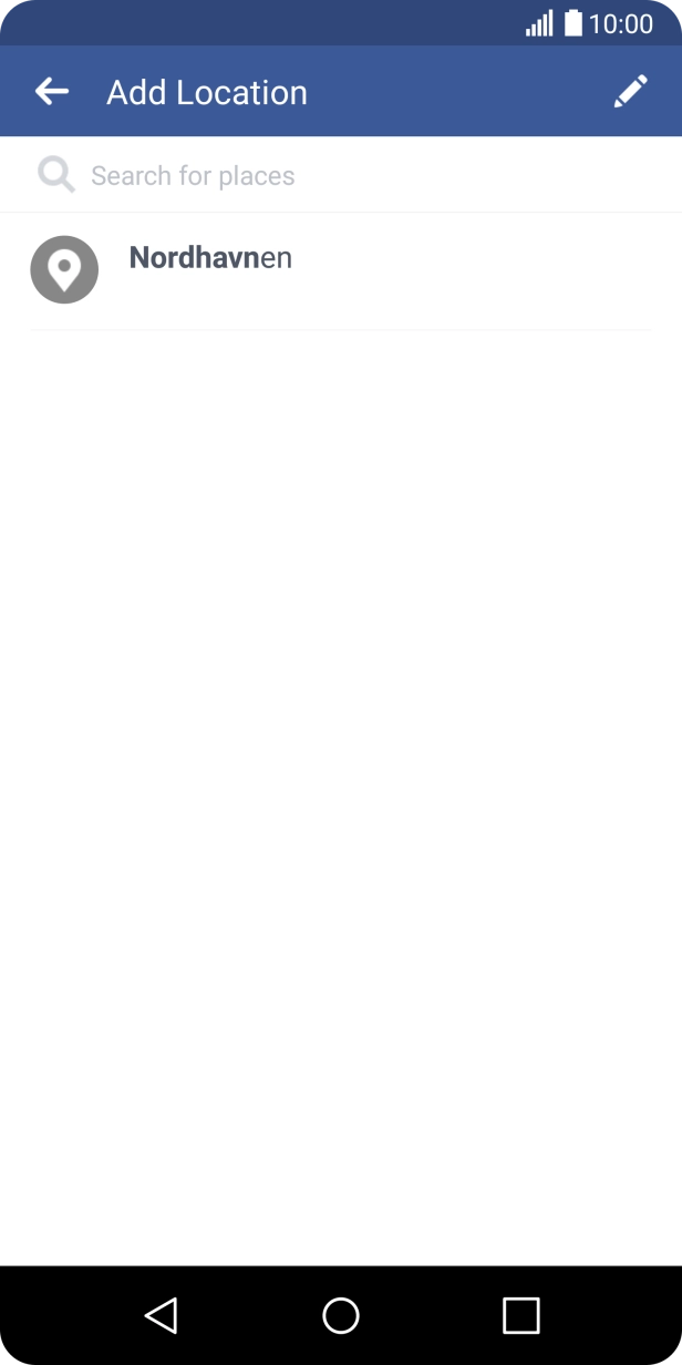 Press the search field and key in the required search word.
