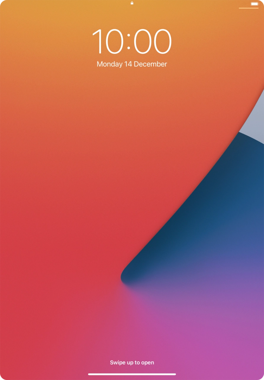 Slide your finger upwards starting from the bottom of the screen.