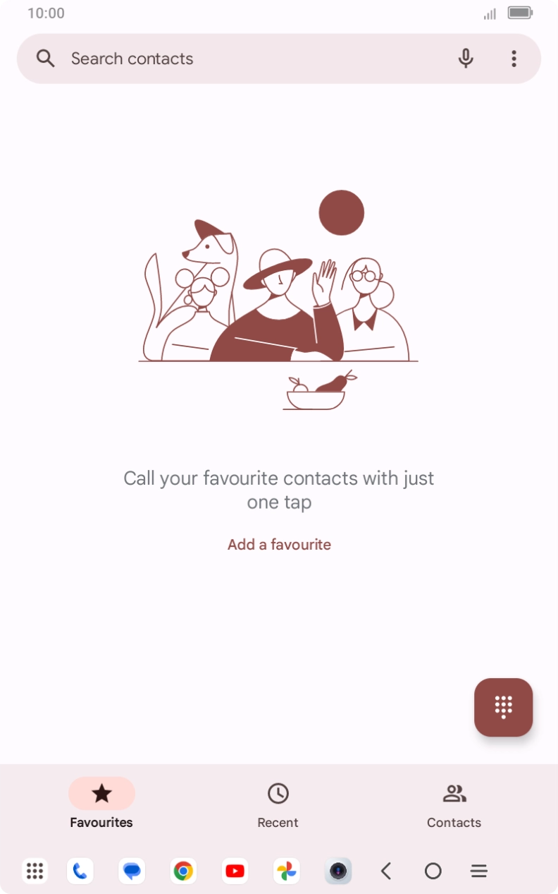 Press the menu icon.