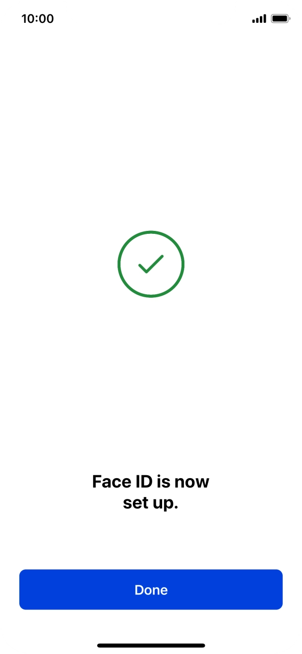 Press Done. If you haven't previously selected a phone lock code, key in a code of your own choice twice.