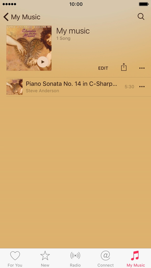 Press the required song.