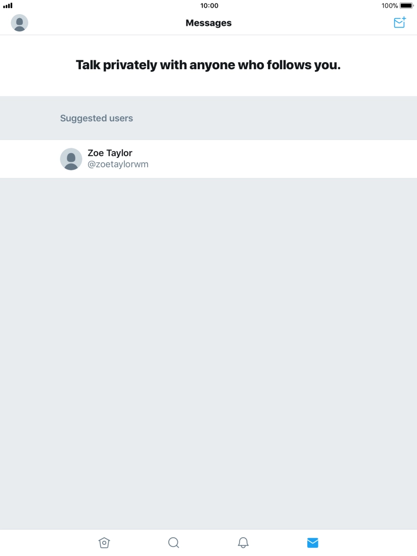 Press the new message icon.