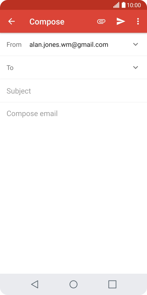 Press the search field and key in the first letters of the recipient's name.