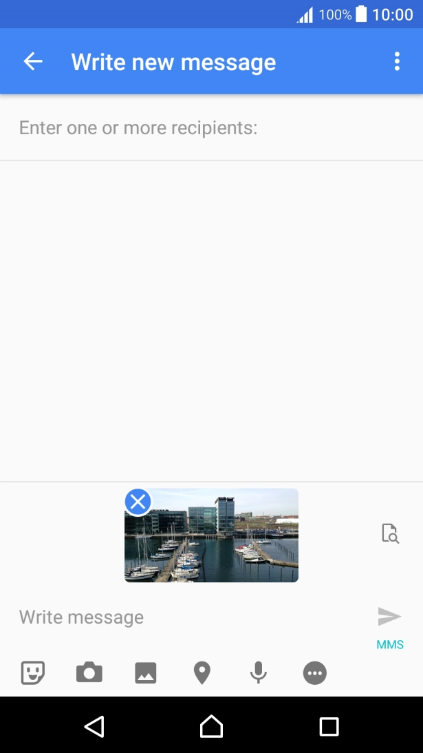 Press the search field.
