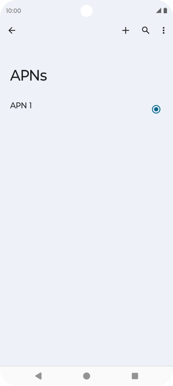 Press the new data connection icon.