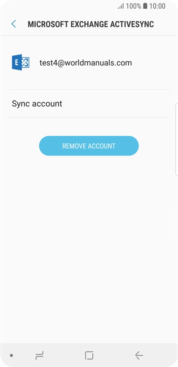 Press REMOVE ACCOUNT.