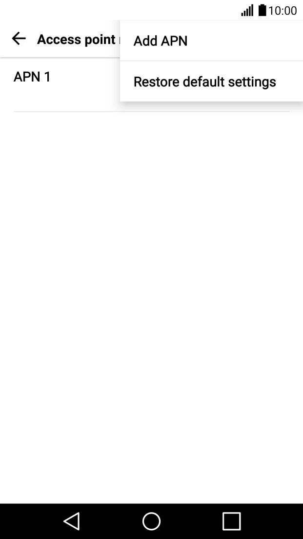 Press Add APN. Press Add APN.