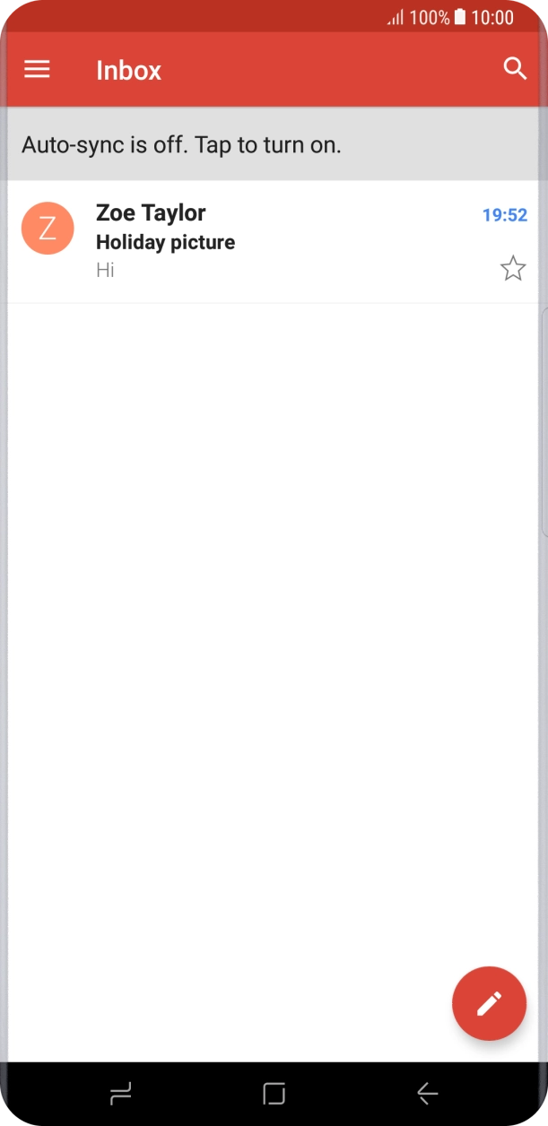 Press the new email icon.