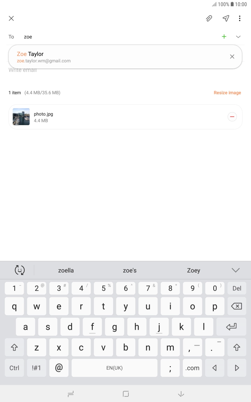 Press the required contact.
