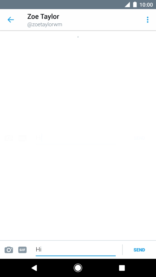 Write the required message and press SEND.