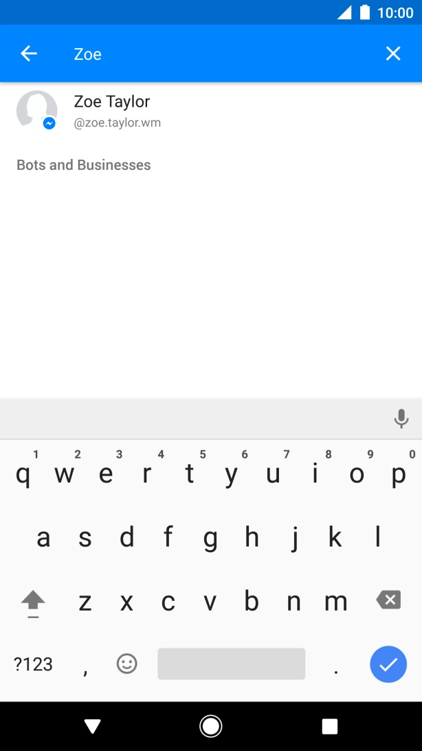 Press the required contact.