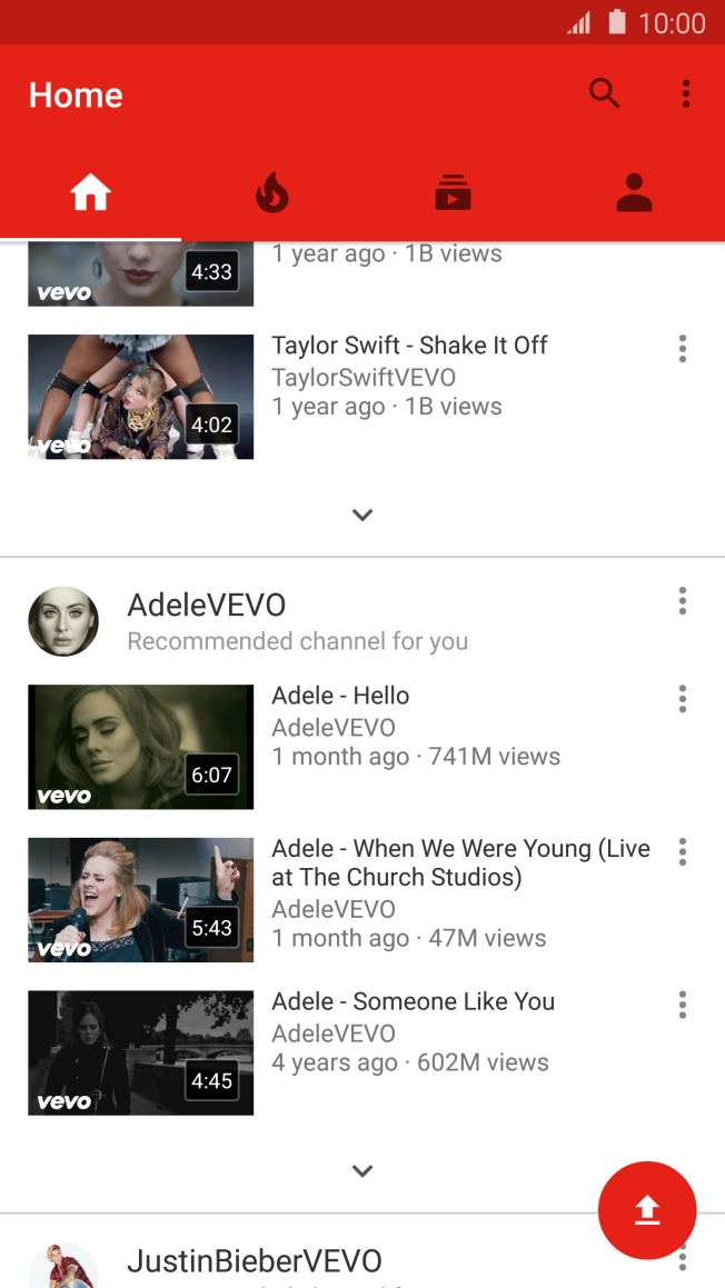 Press the upload icon. Press the upload icon.