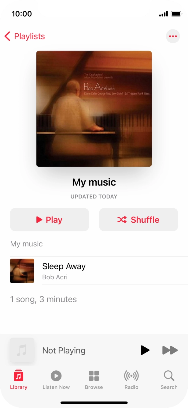 Go to the required category or playlist and press the required audio file.