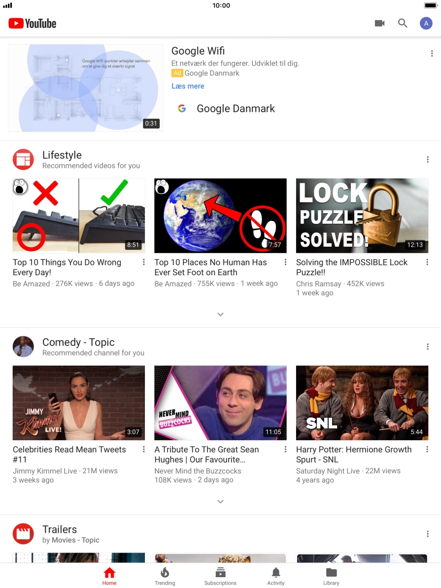 Press the search icon. Press the search icon.