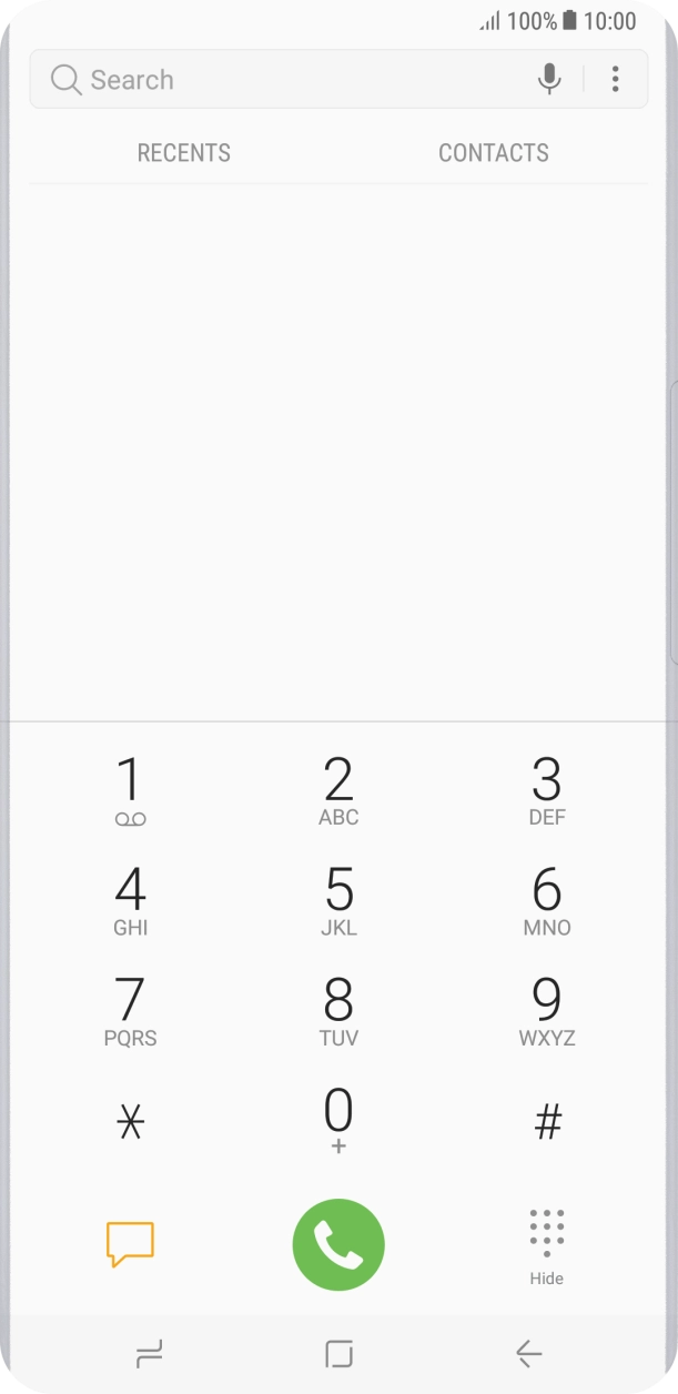 Press and hold number key 1 to call your MessageBank®. Follow the instructions to listen to your messages.