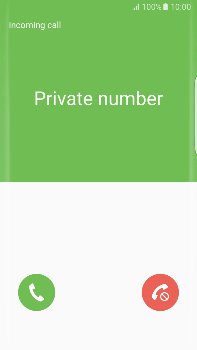 When you have an ongoing call, a new call is signalled by a sound. Press the accept call icon to answer the new call.