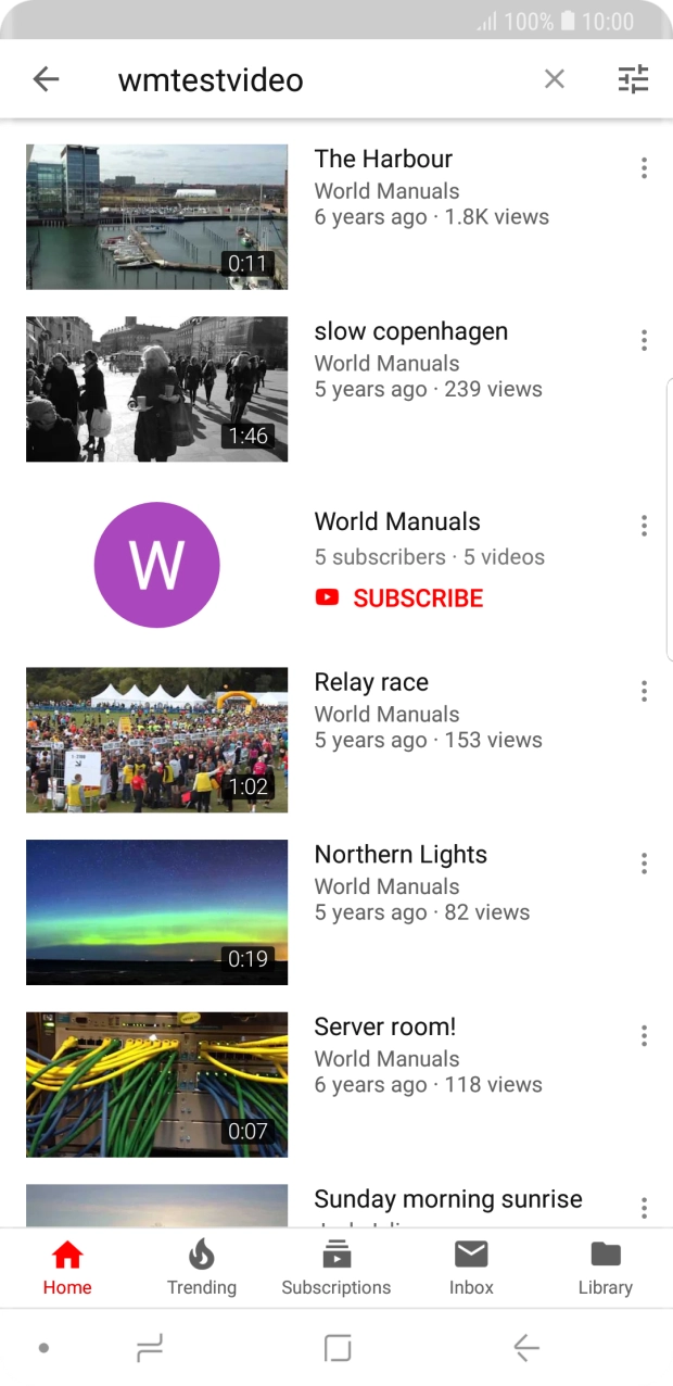 Press the required video clip.