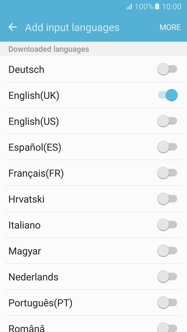 Press the required language to add it.