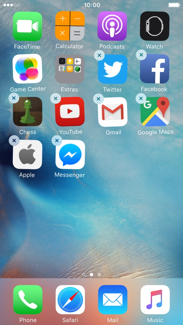 Press and drag the required app to the required location.