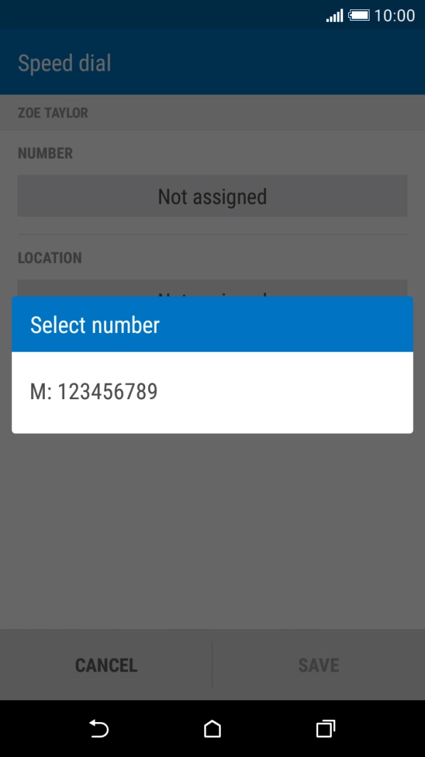 Press the required number.